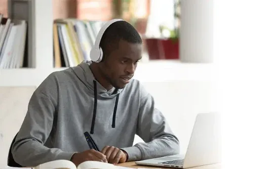 Reading tools at a study desk