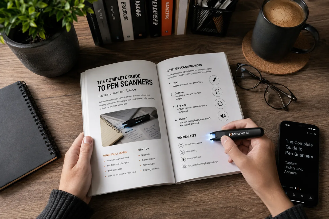 Student workflow: scan print into a document