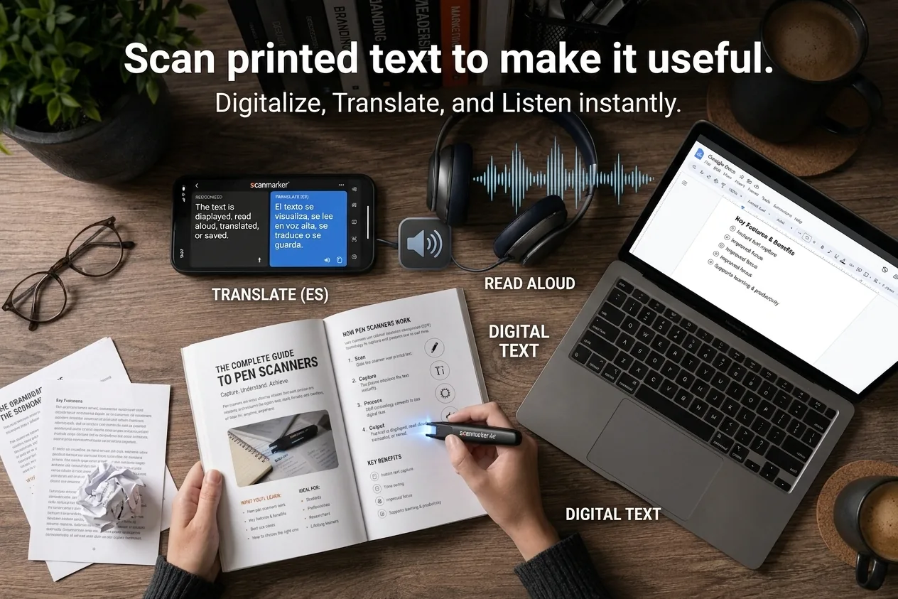 Digitizing a printed book with a pen scanner